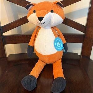 Manhattan Toy Company Folksy Foresters Fox Corduroy Plush Stuffed Animal 14”